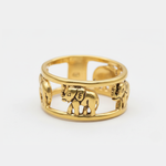 Elegant Gold Buddhist Ring in 18k Gold Vermeil, a beautiful symbol of spirituality, ideal for everyday elegance and special gifts.