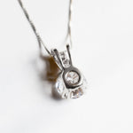 Diamond Pendant, Created Diamond, Sparkly Pendant, Bridal Pendant, Sparkly Vintage Pendant, Cubic Zirconia Pendant, Solid Silver Pendant