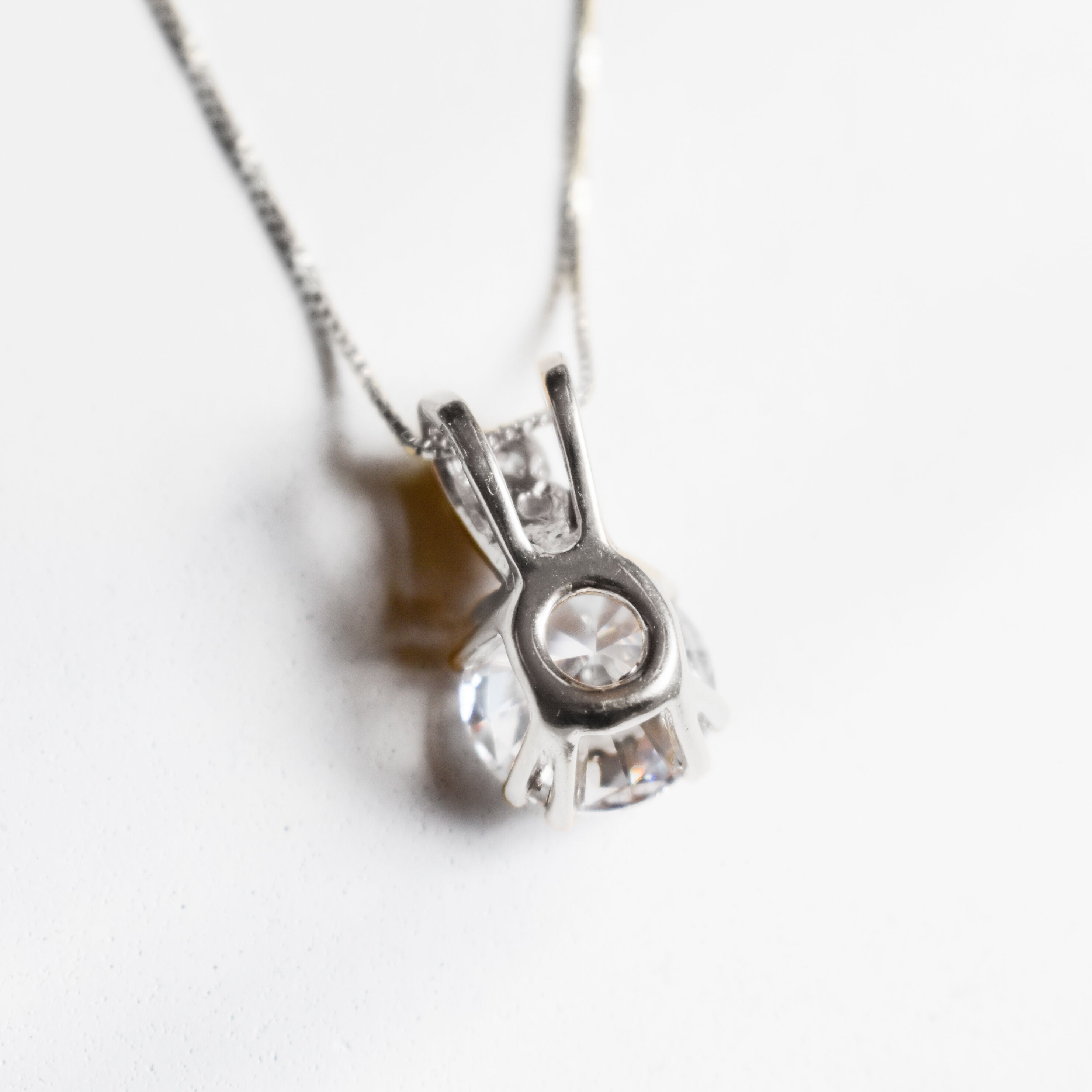 Diamond Pendant, Created Diamond, Sparkly Pendant, Bridal Pendant, Sparkly Vintage Pendant, Cubic Zirconia Pendant, Solid Silver Pendant