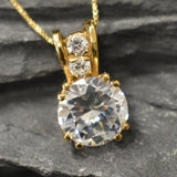 Created Diamond Gold Pendant, Diamond Vintage Necklace, Antique Diamond Ring