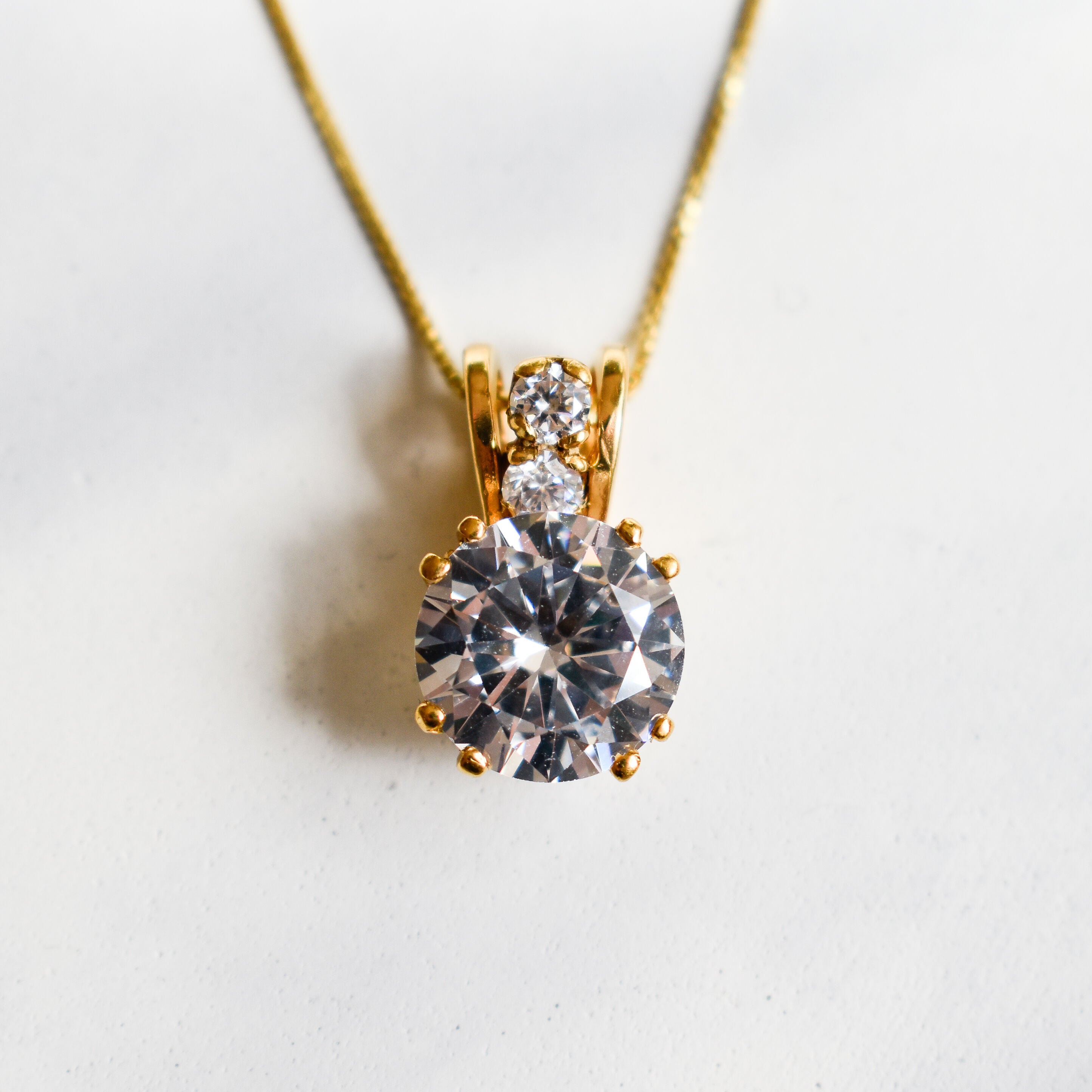 Diamond Pendant, Created Diamond, Sparkly Pendant, Bridal Pendant, Sparkly Vintage Pendant, Cubic Zirconia Pendant, Solid Silver Pendant(1)