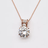 Diamond Pendant, Created Diamond, Sparkly Pendant, Bridal Pendant, Sparkly Vintage Pendant, Cubic Zirconia Pendant, Solid Silver Pendant(3)