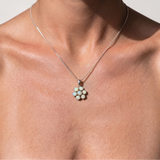 Flower Opal Pendant - Natural Australian Opal, October Birthstone Pendant