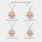 Flower Opal Pendant - Natural Australian Opal, October Birthstone Pendant