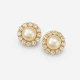 Victorian Pearl Earrings - Real Pearl Earrings - Vintage Flower Earrings