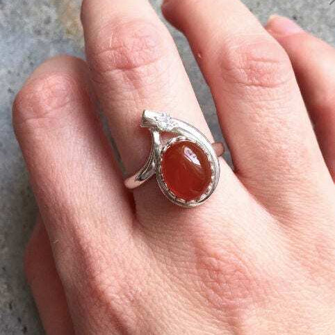 Larimar Ring, Ruby Ring, March Birthstone, Natural Larimar, Natural Ruby, Vintage Ring, July Birthstone, Jewel of Atlantis, Pure Silver Ring