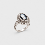 Victorian Cameo Ring - Lady Antique Ring - Roman Silver Ring