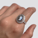 Victorian Cameo Ring - Lady Antique Ring - Roman Silver Ring
