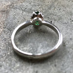 Emerald Ring, Emerald Promise Ring, Created Emerald, Engagement Ring, Vintage Rings, Emerald Dainty Ring, Silver Promise Ring, Solid Silver