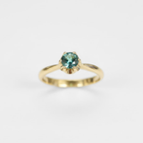 Elegant 18k Gold Vermeil Ring with a Created Green Emerald, ideal for May birthdays, everyday elegance, and gifting occasions.