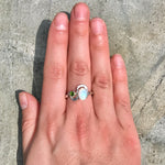 Adina Stone material options for 925 Sterling Silver, 18K Yellow Gold Vermeil, 18K White Gold Vermeil, 18K Rose Gold Vermeil.