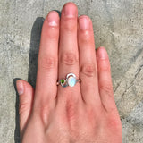 Adina Stone material options for 925 Sterling Silver, 18K Yellow Gold Vermeil, 18K White Gold Vermeil, 18K Rose Gold Vermeil.