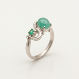 Natural Emerald Ring made in 925 Sterling Silver with Oval Natural Green Emerald in Prong setting, May Birthstone gift idea, symbolizes growth, harmony, and deep emotional healing, ideal for everyday wear and perfect for birthday gifting and special occasions.
