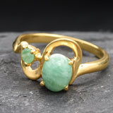 Chic Prong-Set Emerald Ring in 18k Gold Vermeil, a thoughtful May birthstone gift for cherished moments and everyday elegance.