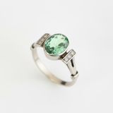 925 Sterling Silver Created Emerald Ring featuring a Mint Emerald, perfect for daily wear and meaningful gifting.
