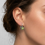 Natural Peridot Earrings - Green Drop Earrings, Dainty Peridot Studs