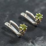 Natural Peridot Earrings - Green Drop Earrings, Dainty Peridot Studs