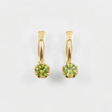 Natural Peridot Earrings - Green Drop Earrings, Dainty Peridot Studs