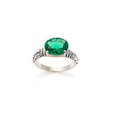 Boho Emerald Ring - Green Tribal Ring - Vintage Promise Ring