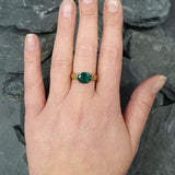 Emerald Gold Ring - Vintage Emerald Ring - Tribal Emerald Ring