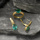 Emerald Gold Ring - Vintage Emerald Ring - Tribal Emerald Ring