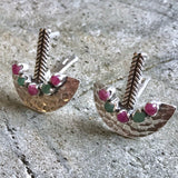 Natural Emerald Earrings made in 925 Sterling Silver with Round Natural Green Emerald in Prong setting, May Birthstone gift idea, symbolizes growth, harmony, and deep emotional healing, ideal for everyday wear and perfect for birthday gifting and special occasions.