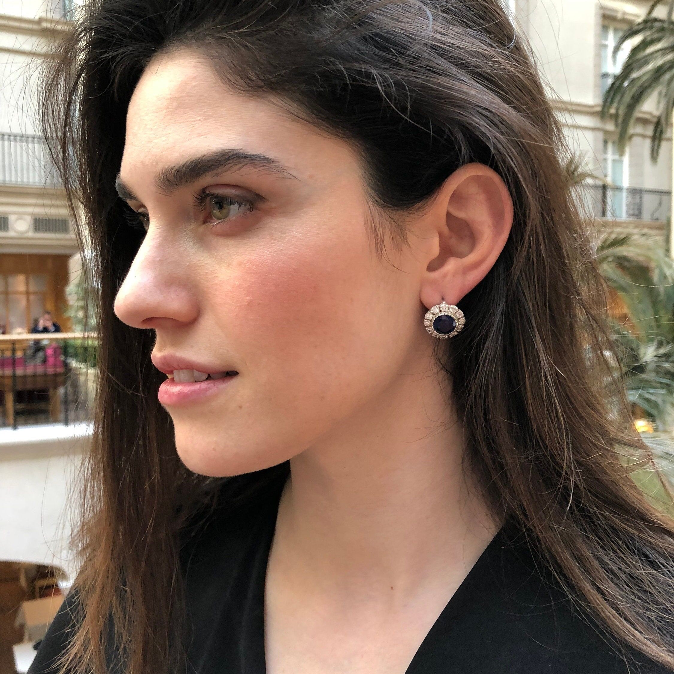 Blue Topaz Earrings, Natural Stones, Natural Topaz, Gem Earrings, Birthstone Earrings, Vintage Earrings, Citrine, Peridot, Pure Silver