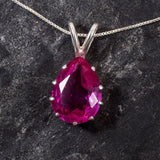 Pink Alexandrite Pendant, Teardrop Pendant, Created Alexandrite, Pink Pendant, Pink Alexandrite, Alexandrite Pendant, Silver Pendant, Pink