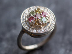 Flower Ring, Natural Tourmaline, Tourmaline Ring, October Birthstone, Pink Ring, Vintage Rings, Pink Tourmaline, Silver Ring, Tourmaline