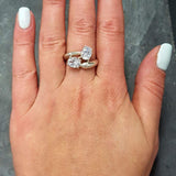 Two Stone Diamond Ring - Sparkly Vintage Ring - Classic Bridal Ring