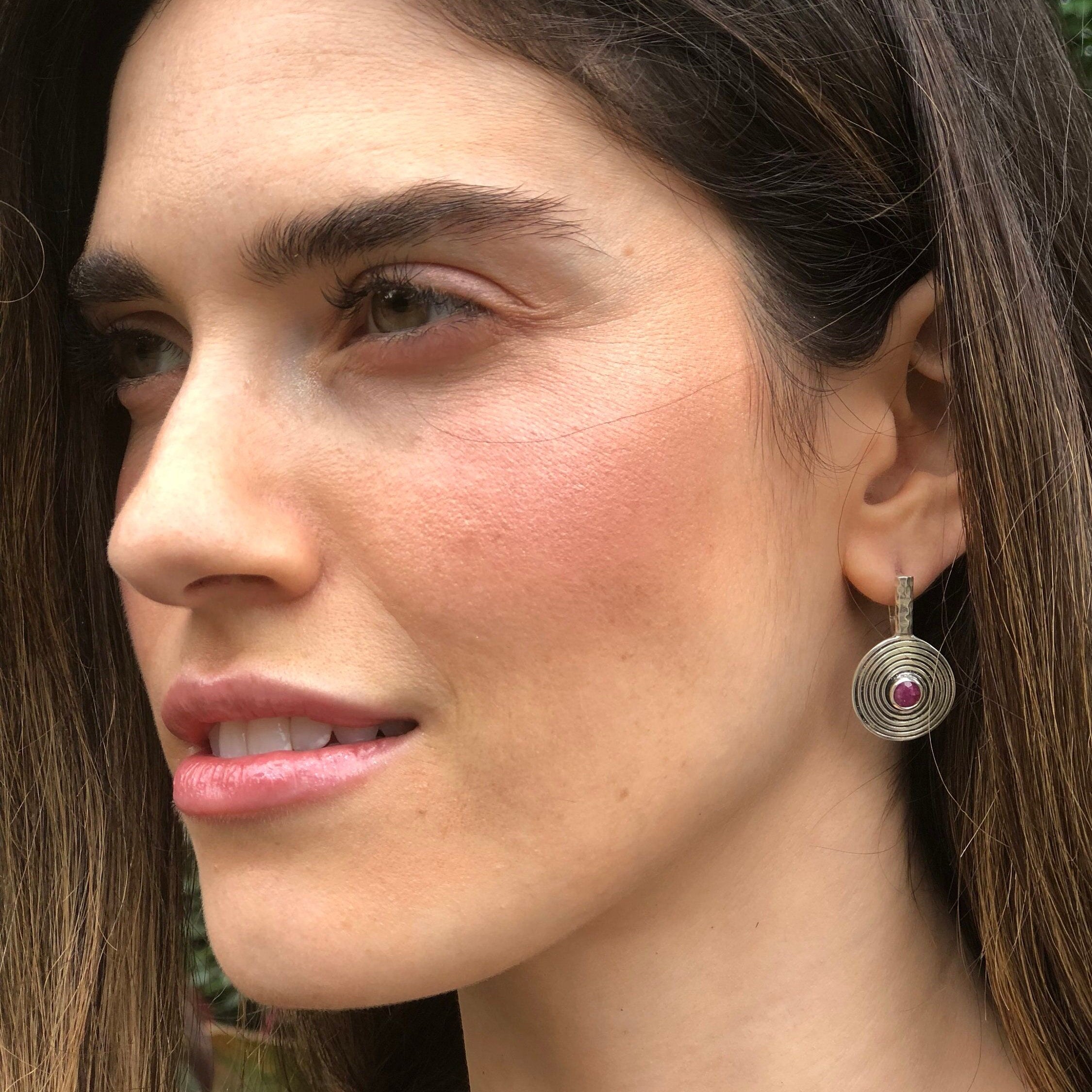 Chrysoprase Earrings, Australian Chrysoprase, Natural Chrysoprase, Infinity Earrings, May Birthstone, Round Earrings, Spiral Earrings, Gift