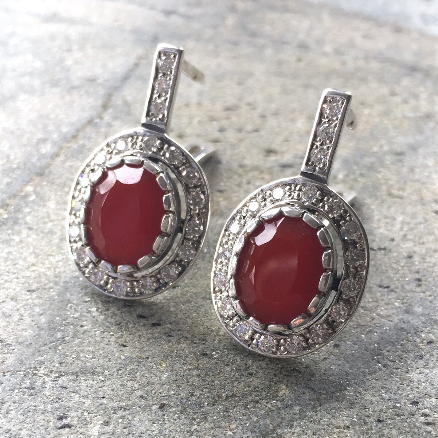 Red Agate Earrings, Carnelian Earrings, Natural Red Agate, August Birthstone, Vintage Earrings, August Earrings, Silver Earrings, Carnelian