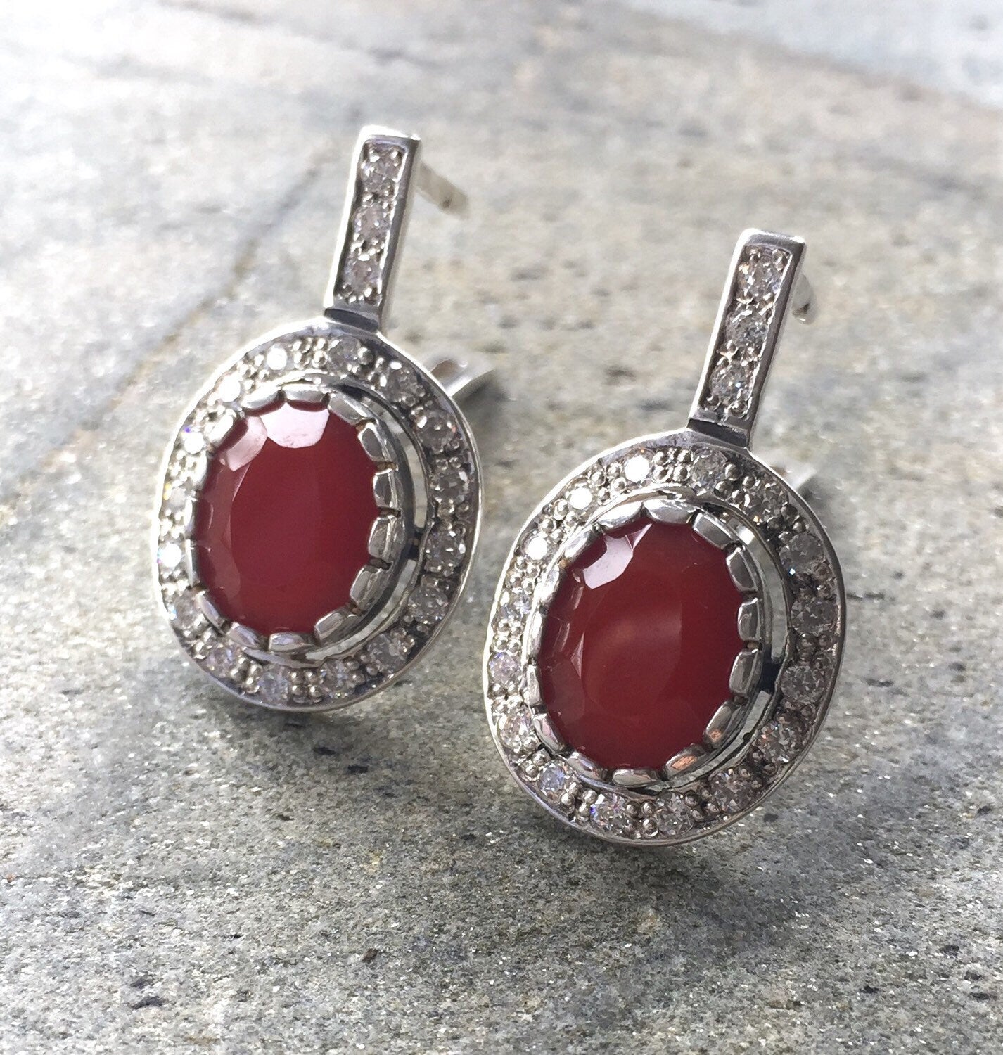 Red Agate Earrings, Carnelian Earrings, Natural Red Agate, August Birthstone, Vintage Earrings, August Earrings, Silver Earrings, Carnelian