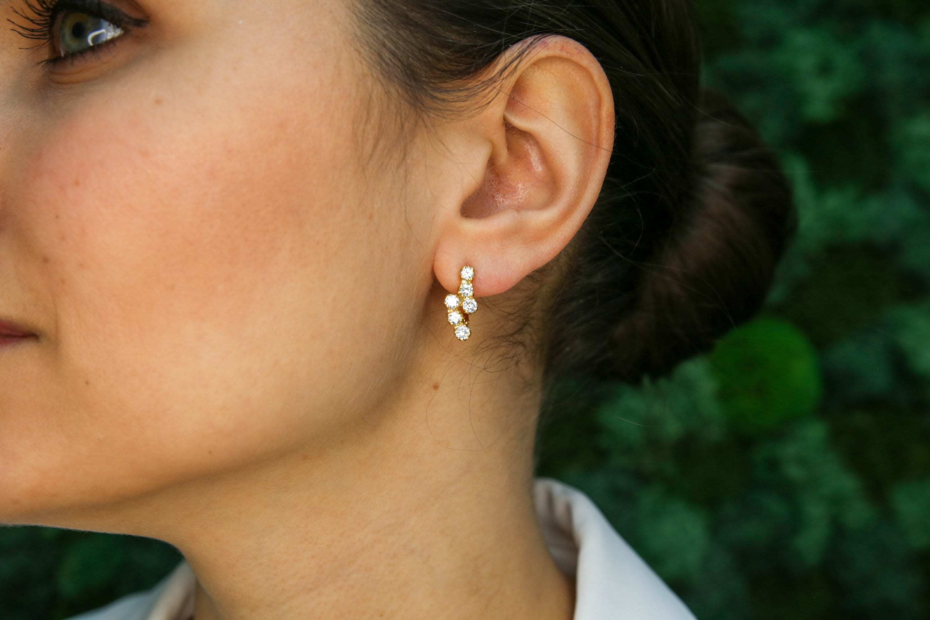 Sparkly Earrings, Created Diamond, Diamond Earrings, Vintage Earrings, Dainty Earrings, Diamond Studs, Solid Silver Studs, Silver Earrings(1)