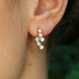 Gold Diamond Earrings - Gold Sparkly Earrings, Gold Dainty Studs