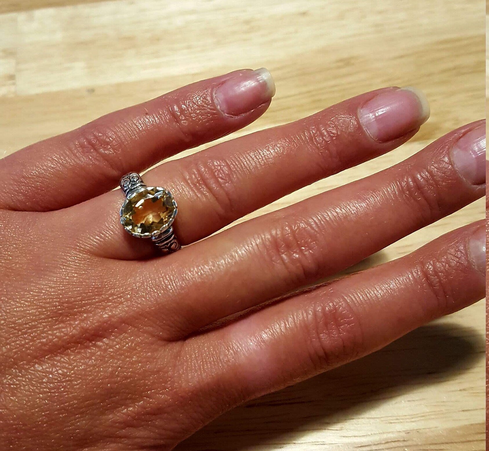 Tribal Yellow Ring, Natural Citrine, Citrine Ring, Vintage Silver Rings, November Birthstone, Yellow Ring, Unique Ring, Silver Ring, Citrine