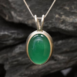 Large Emerald Pendant, Large Emerald, Emerald Necklace, Created Emerald, Green Emerald, Green Pendant, Emerald Green, Vintage Pendant,Silver