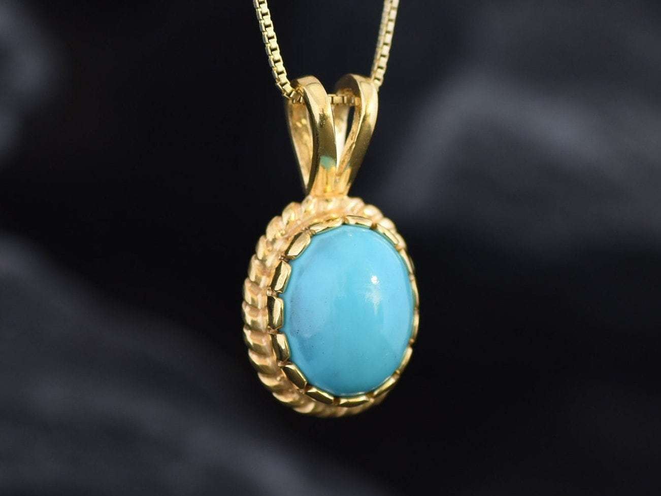 Turquoise Pendant, Natural Turquoise, December Pendant, Victorian Pendant, Vintage Pendant, Sleeping Beauty, Blue Pendant, Silver Pendant(1)