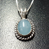 Blue Pendant, Aquamarine Pendant, Natural Aquamarine, March Pendant, Victorian Pendant, Blue Vintage Pendant, Antique Pendant, Aqua Pendant