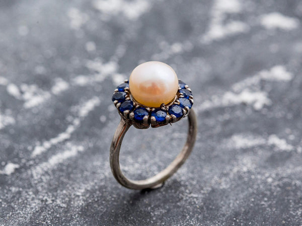 Hampton Pearl Ring, Freshwater Pearl .925 Sterling Silver Little Ball –  KesleyBoutique