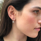Dainty Diamond Earrings - Sparkly Drop Earrings - Minimalist Diamond Studs