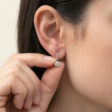 Dainty Diamond Earrings - Sparkly Drop Earrings - Minimalist Diamond Studs