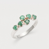 Natural Emerald Ring made in 925 Sterling Silver with Round Natural Green Emerald in Prong setting, May Birthstone gift idea, symbolizes growth, harmony, and deep emotional healing, ideal for everyday wear and perfect for birthday gifting and special occasions.