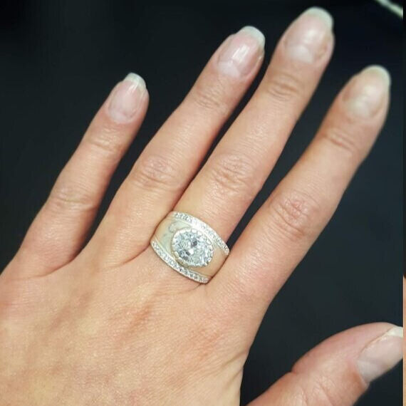 Large Coral Ring, Natural Coral Ring, Bezel Ring, Thick Silver Ring, March Birthstone, Angel Skin Coral, Pink Coral Ring, Vintage Rings