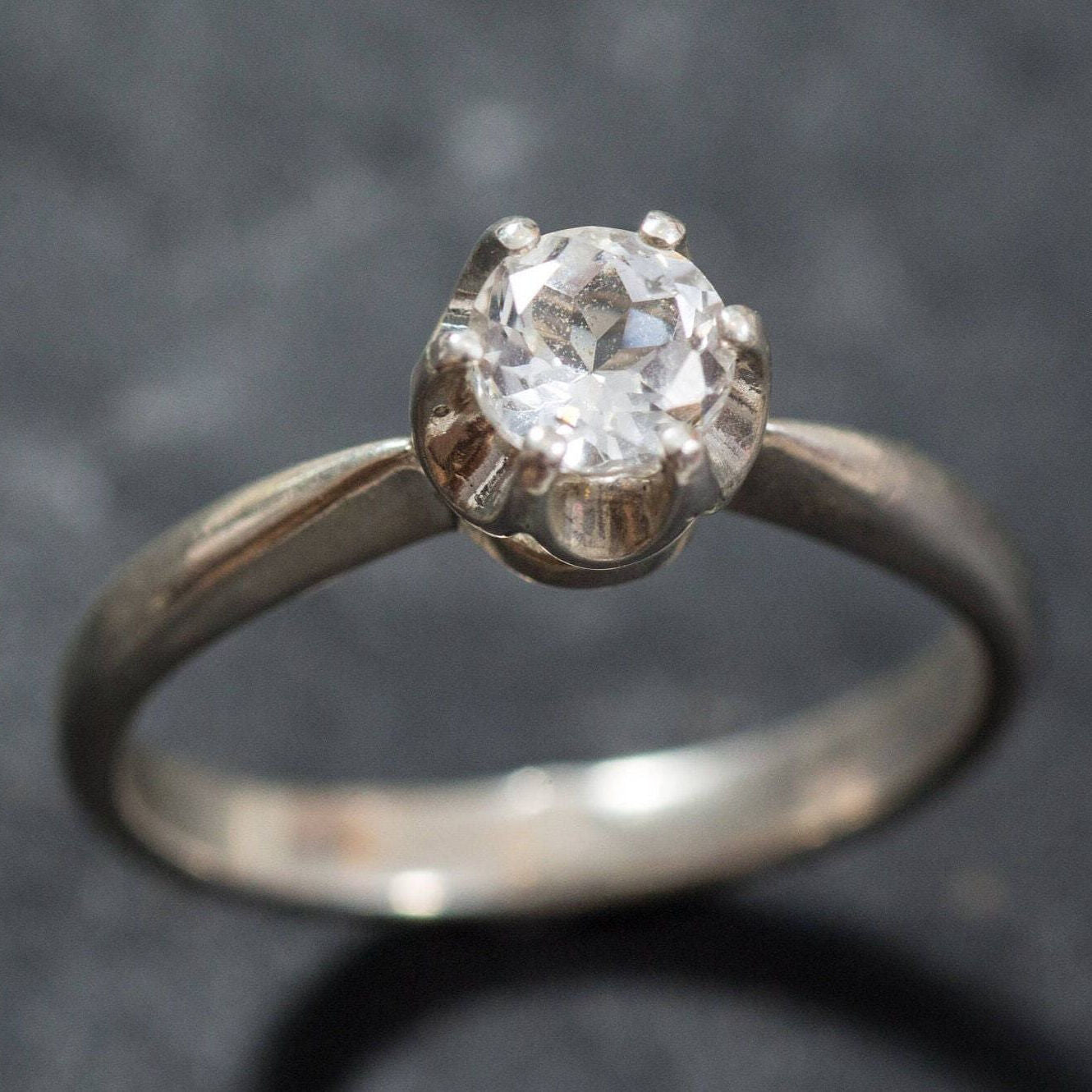 Diamond Ring, Created Diamond Ring, Promise Ring, Lab Diamond Ring, Engagement Ring, Vintag Rings, Bridal Ring, Solid Silver Ring, Diamond