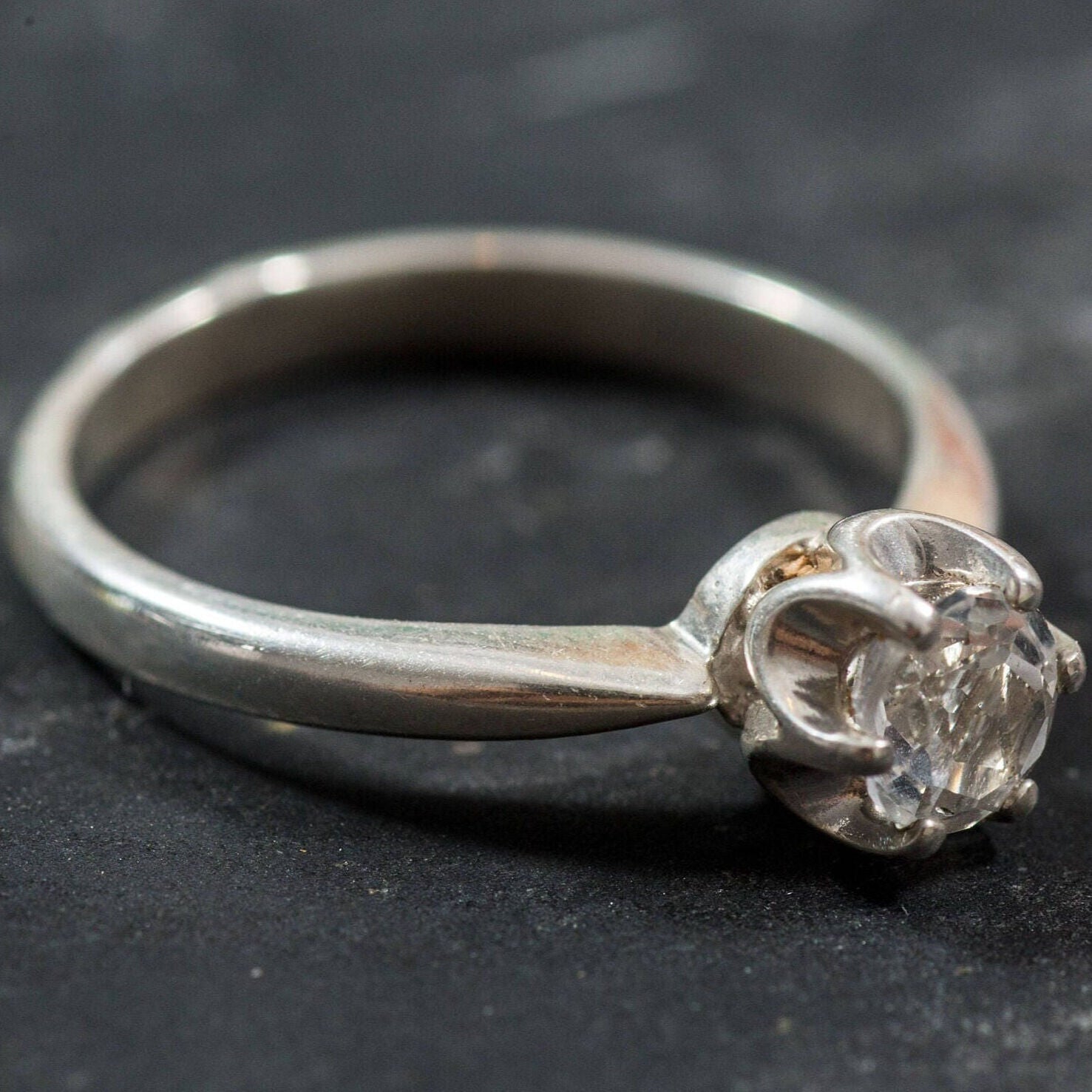 Diamond Ring, Created Diamond Ring, Promise Ring, Lab Diamond Ring, Engagement Ring, Vintag Rings, Bridal Ring, Solid Silver Ring, Diamond