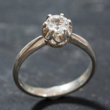 Diamond Ring, Created Diamond Ring, Promise Ring, Lab Diamond Ring, Engagement Ring, Vintag Rings, Bridal Ring, Solid Silver Ring, Diamond