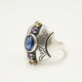 Natural Sapphire Ring made in 925 Sterling Silver with Oval Natural Blue Sapphire in Bezel setting, September Birthstone gift idea, symbolizes sincerity, truth, and faithfulness, ideal for everyday wear and perfect for birthday gifting and special occasions.