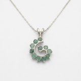 Natural Emerald Pendant made in 925 Sterling Silver with Round Natural Green Emerald in Prong setting, May Birthstone gift idea, symbolizes growth, harmony, and deep emotional healing, ideal for everyday wear and perfect for birthday gifting and special occasions.