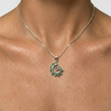 Elegant 925 Sterling Silver Natural Emerald Pendant, May Birthstone for growth and healing, perfect for gifting and everyday wear.